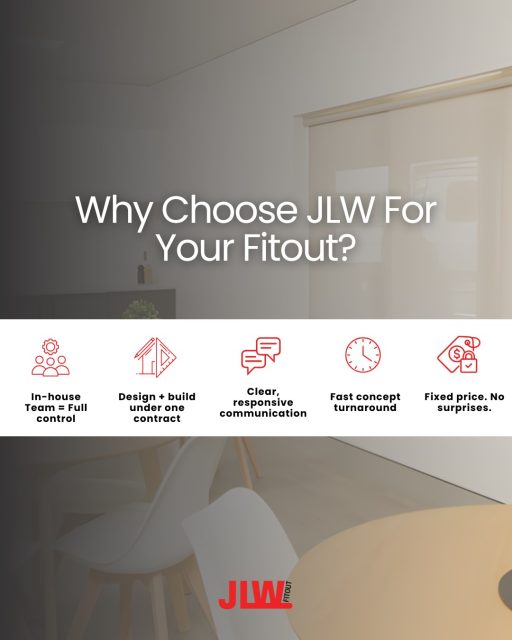 Fitouts made simple, seamless and stress-free.
Here at JLW Fitout, we specialise in office, hospitality and industrial fitouts, ensuring every project is designed and built to meet the unique needs of our clients.
Discover a space that performs and inspires | contact us via the link in our bio 🔗
#commercialfitouts #innovativedesign #luxuryinteriors #interiorcraftmanship #sydneyinteriors #expertdesign