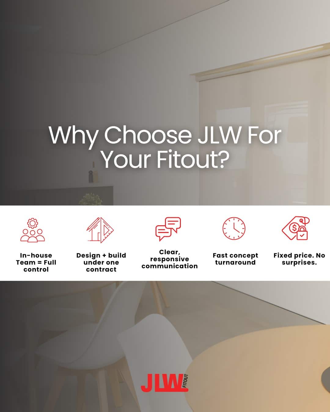 Fitouts made simple, seamless and stress-free.
Here at JLW Fitout, we specialise in office, hospitality and industrial fitouts, ensuring every project is designed and built to meet the unique needs of our clients.
Discover a space that performs and inspires | contact us via the link in our bio 🔗
#commercialfitouts #innovativedesign #luxuryinteriors #interiorcraftmanship #sydneyinteriors #expertdesign